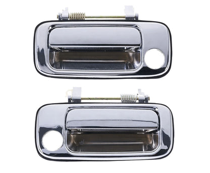 2 x Front Left & Right Outer Door Handle Chrome for Toyota Landcruiser J80 (1990–1998)