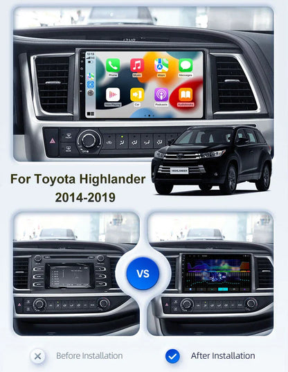 10" Apple Carplay Android Auto Radio for Toyota Kluger (2014-2019)
