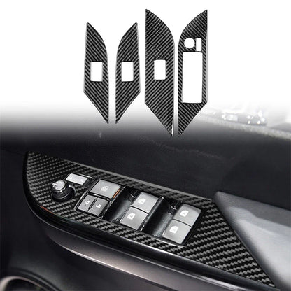 4 x Window Lift Switch Panel Cover Trim for Toyota Hilux Revo (2015-2021)