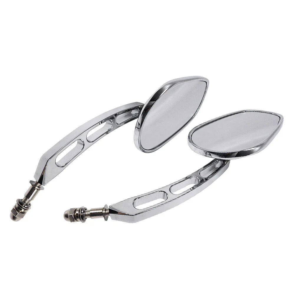 Chrome Rear-View Mirrors for Harley Road Street Glide Sportster Dyna Softail (2006-2023)