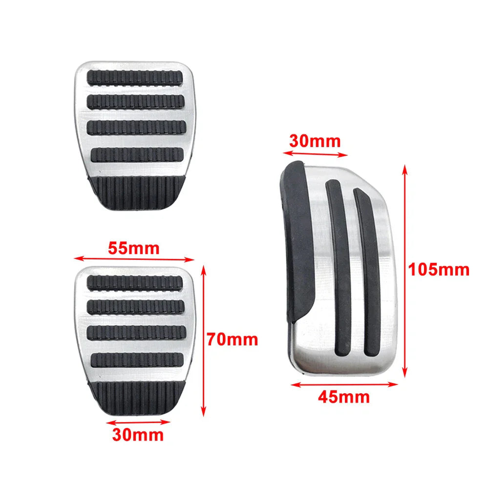 Stainless Steel Clutch Brake Gas Pedal Covers for Nissan Tiida Livina Juke