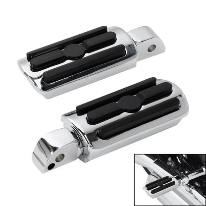 Chrome Rear Foot Pegs for Harley FXFB Fat Bob 2018-2025 ()