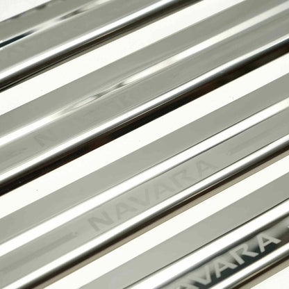 Chrome Stainless Scuff Plates 4 Doors for Nissan Navara D23 (2015-2022)