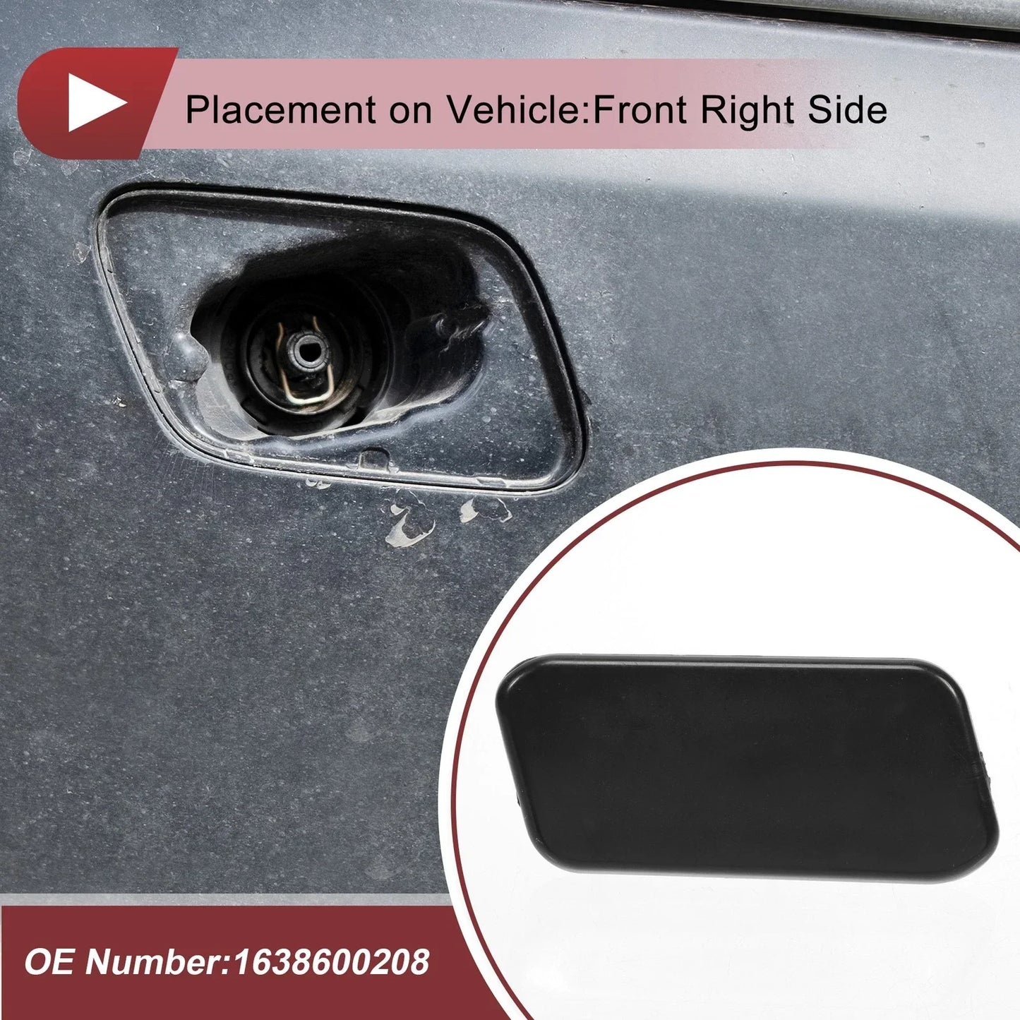Front Right Washer Nozzle Cover for Mercedes-Benz ML500 (2002-2005)