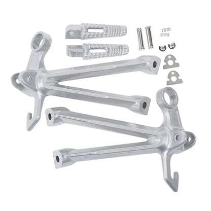 Rear Passenger Footrests Footpegs Bracket Set for Suzuki GSXR1000 (2007-2008)