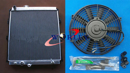 3ROW Aluminum Radiator & Fan for Hilux VZN167 V6 Petrol 3.4L (1997-2004)