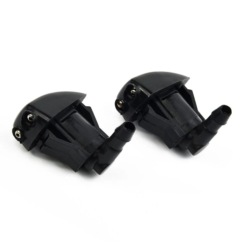 2 x Washer Nozzle ABS-Plastic Black Front Jet Windscreen Wiper for Mazda 3 5 6