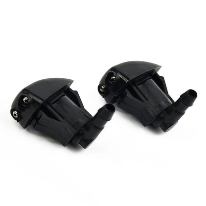 2 x Washer Nozzle ABS-Plastic Black Front Jet Windscreen Wiper for Mazda 3 5 6