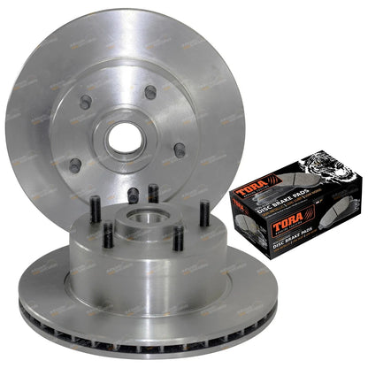 2 x Front Disc Rotors + Brake Pads for Commodore VL (1986–1992)