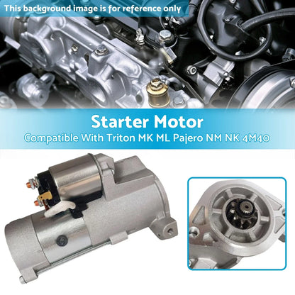 Starter Motor for Mitsubishi Triton Pajero 2.8 3.2 (MK ML NK NL NM)