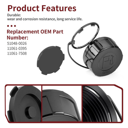 Gas Fuel Tank Cap & Gasket for Kawasaki Mule 600/610 (2011–2016)