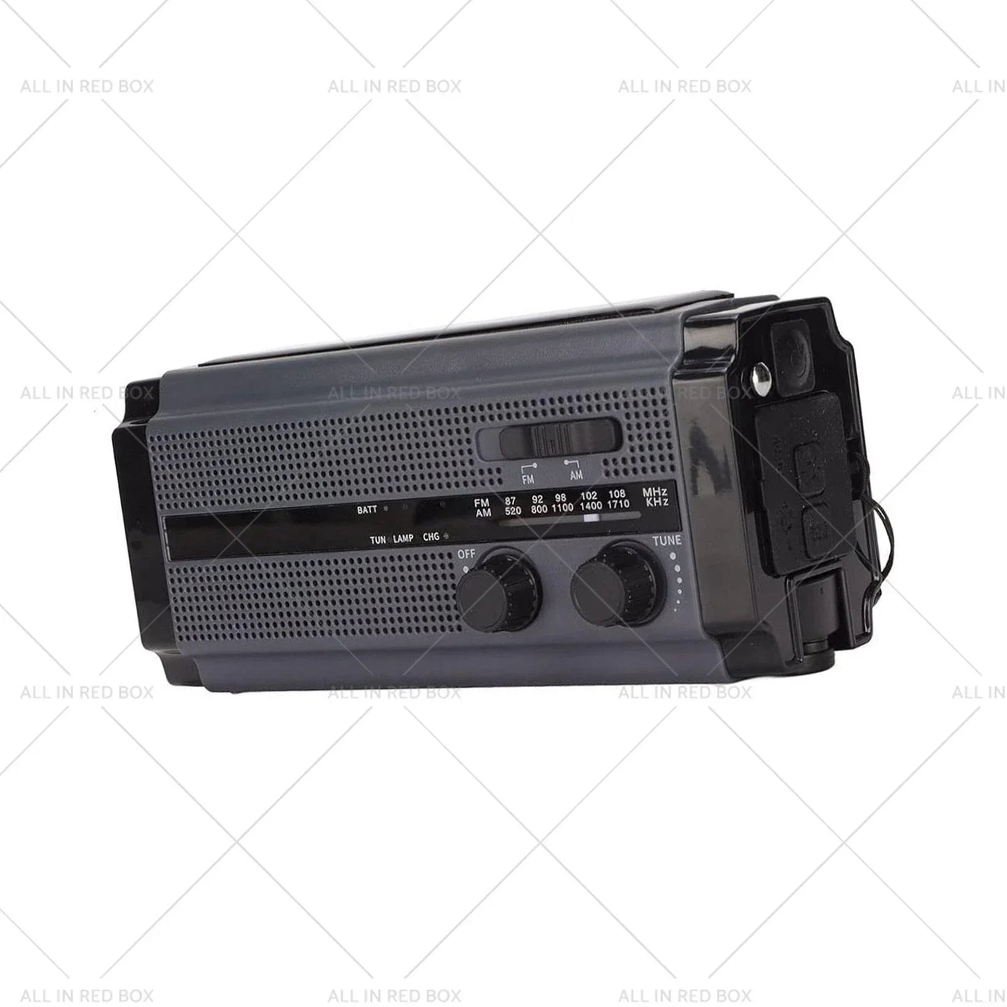 5000mAh Solar Hand Crank Emergency Radio & Flash Light for Black