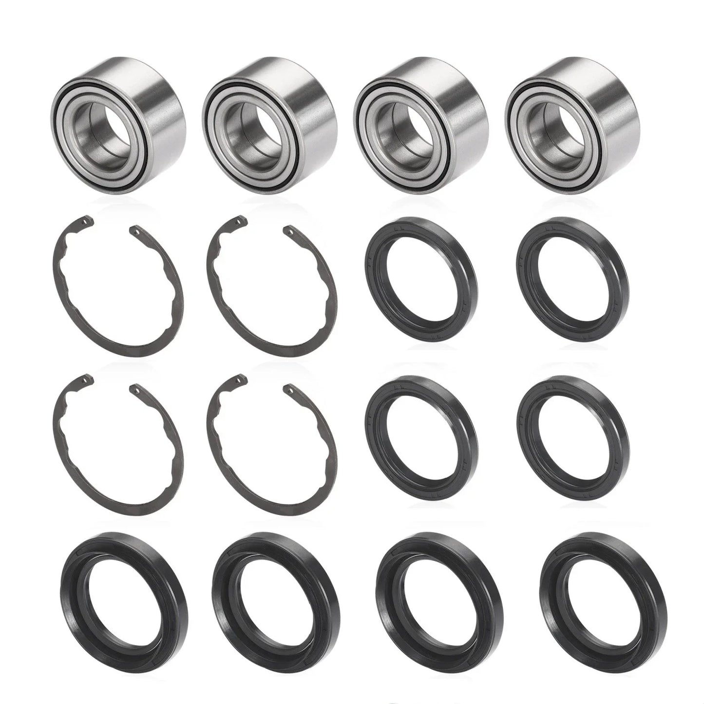 4x Front/Rear Bearing w/Circlip for Kawasaki Bayou 300 400 Prairie 300 400 (1990–2006)