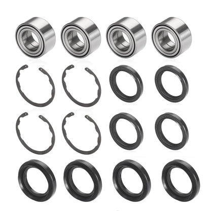 4x Front/Rear Bearing w/Circlip for Kawasaki Bayou 300 400 Prairie 300 400 (1990–2006)