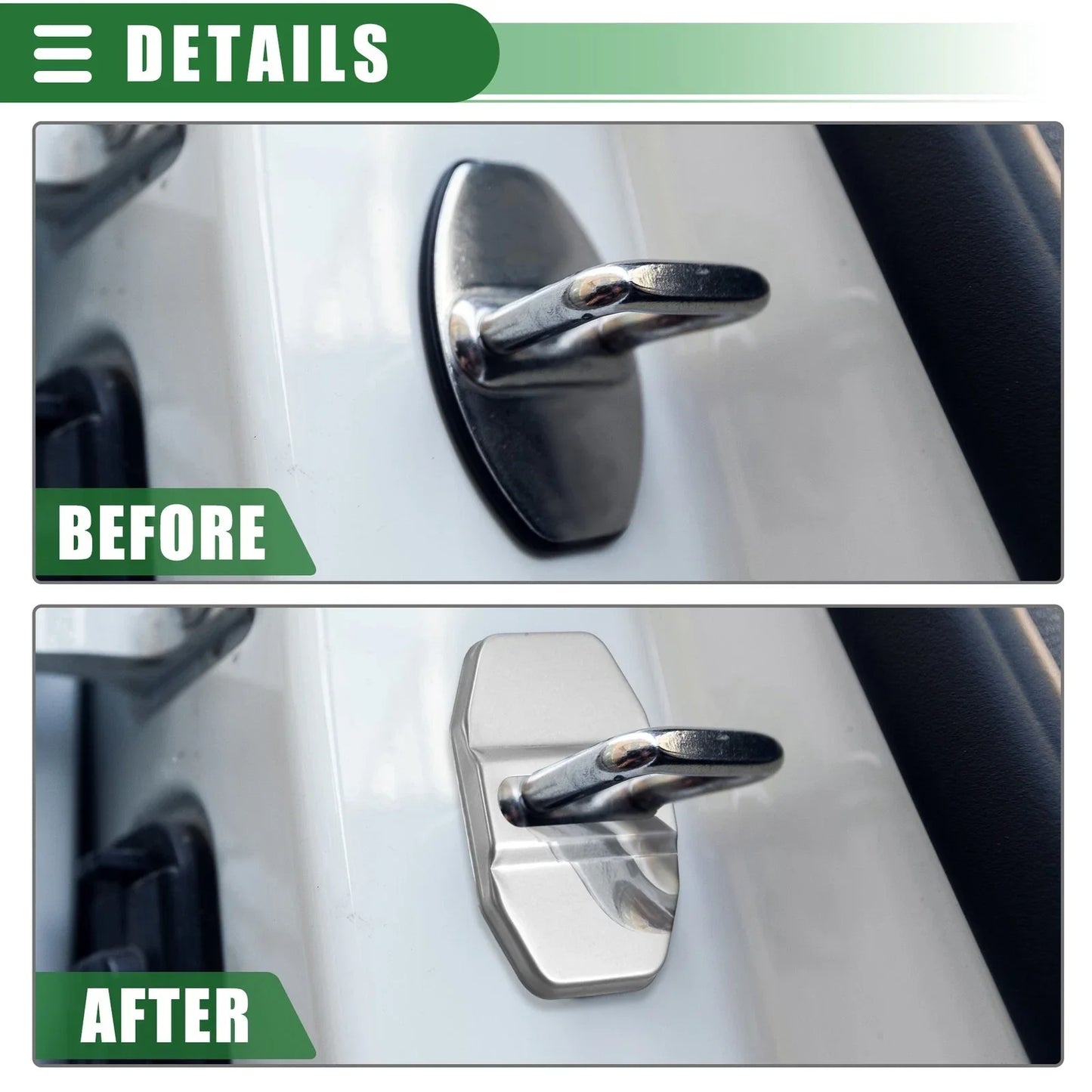 2 x Car Door Latch Lock Covers for Mercedes-Benz AMG GLC (2016-2023)