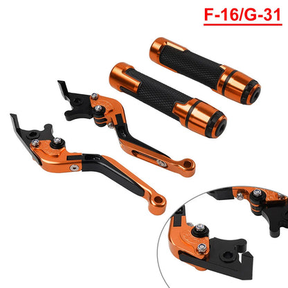 Orange Extendable Brake Clutch Levers Grips Set for BMW G310R G310GS (2017-2023)