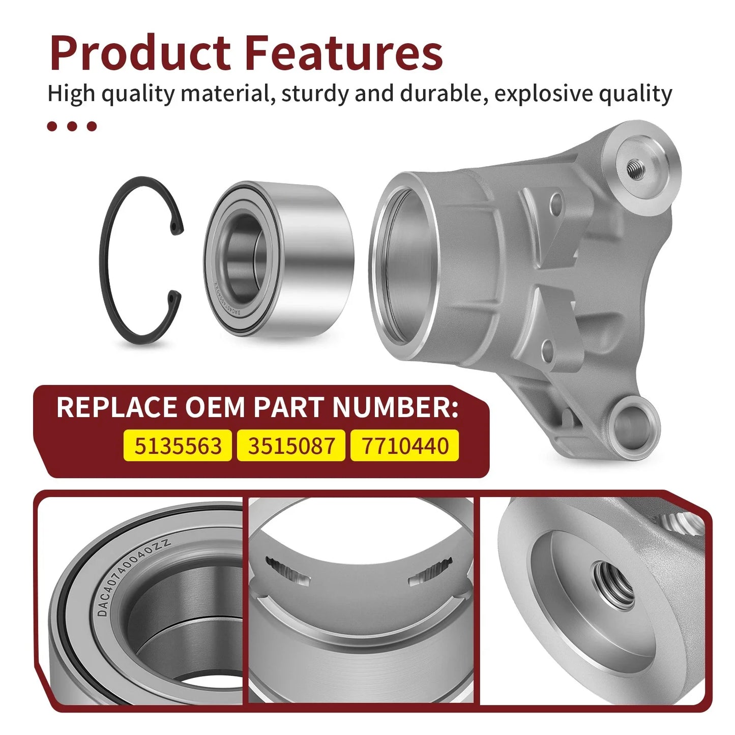 Rear Wheel Bearing Carrier Kit for Polaris Sportsman 800 6x6 (2009–2014)