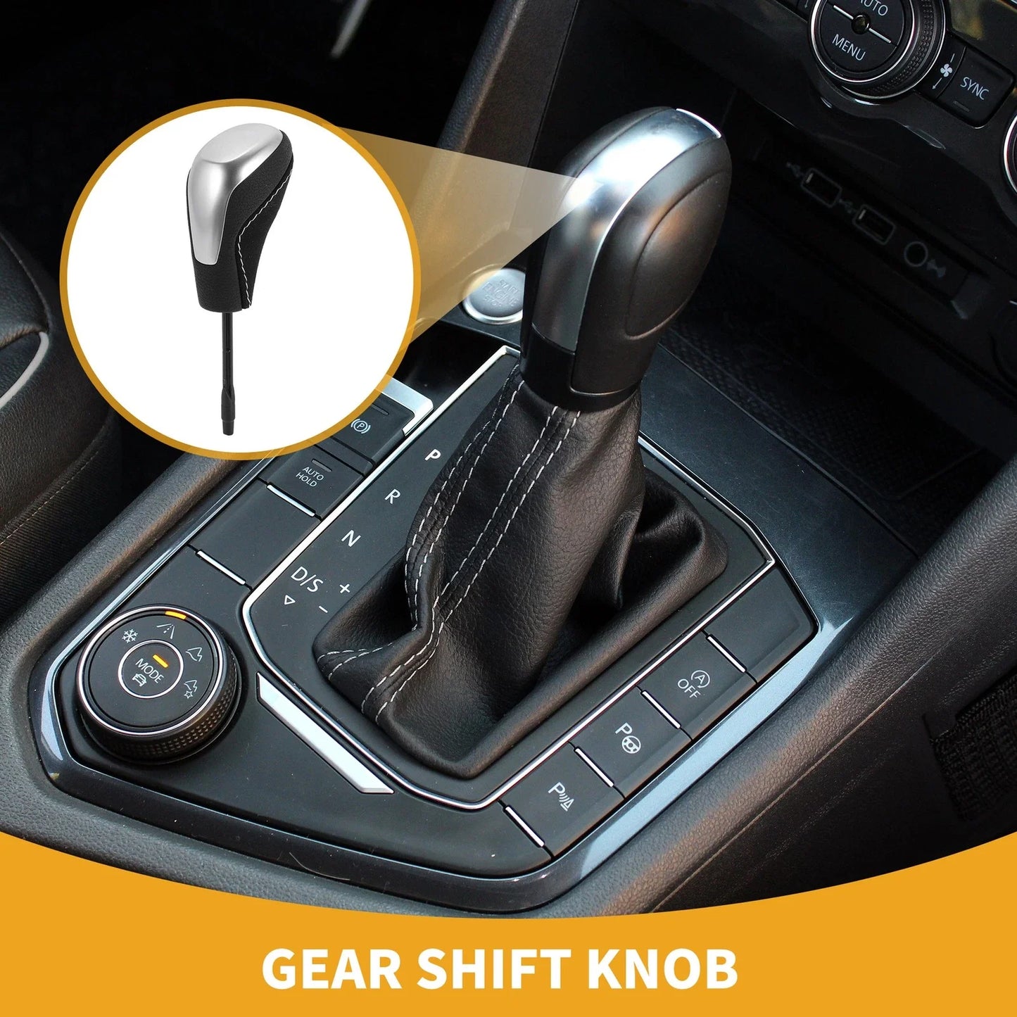 Automatic Gear Shifter Knob for BMW 318i (1997-1998) Faux Leather Black