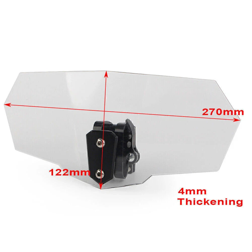 Clear Adjustable Windshield Extension Spoiler Deflector for Universal (N/A)
