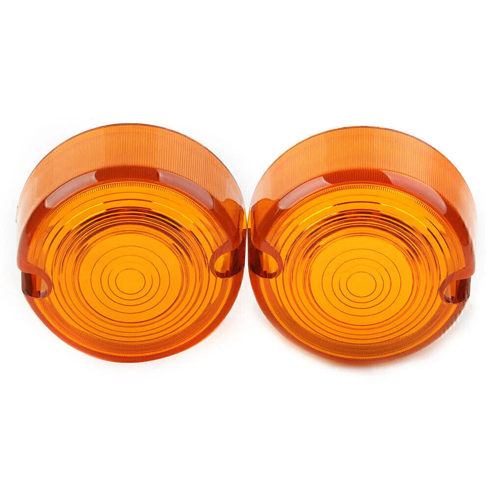 Amber Turn Signal Lens Cover for Harley Dyna FXD FXR Sportster XLH 883 1200 (1991-2023)