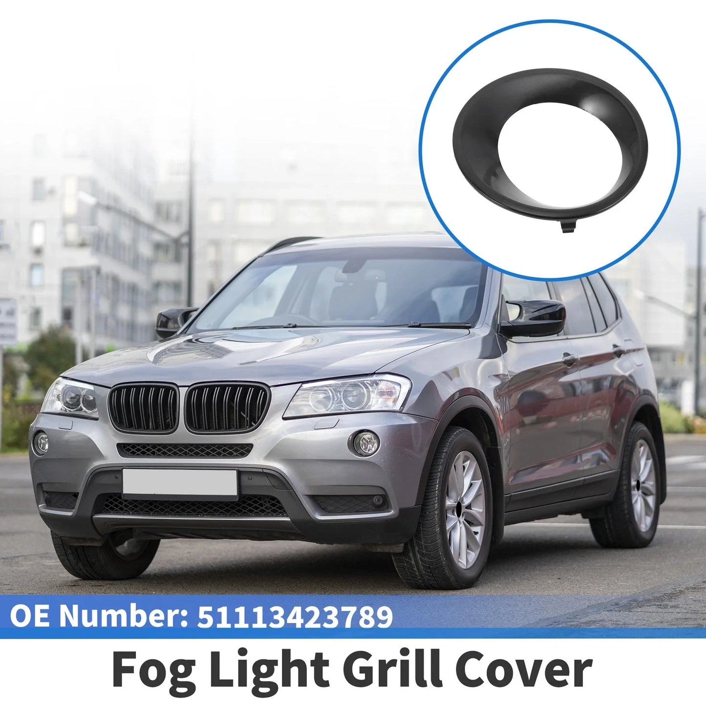 1 Pc Front Left Fog Light Grill for BMW X3 (2007-2010)