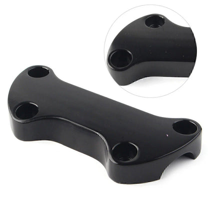 Black Smooth Handlebar Riser Top Clamp for Harley Dyna Softail Sportster