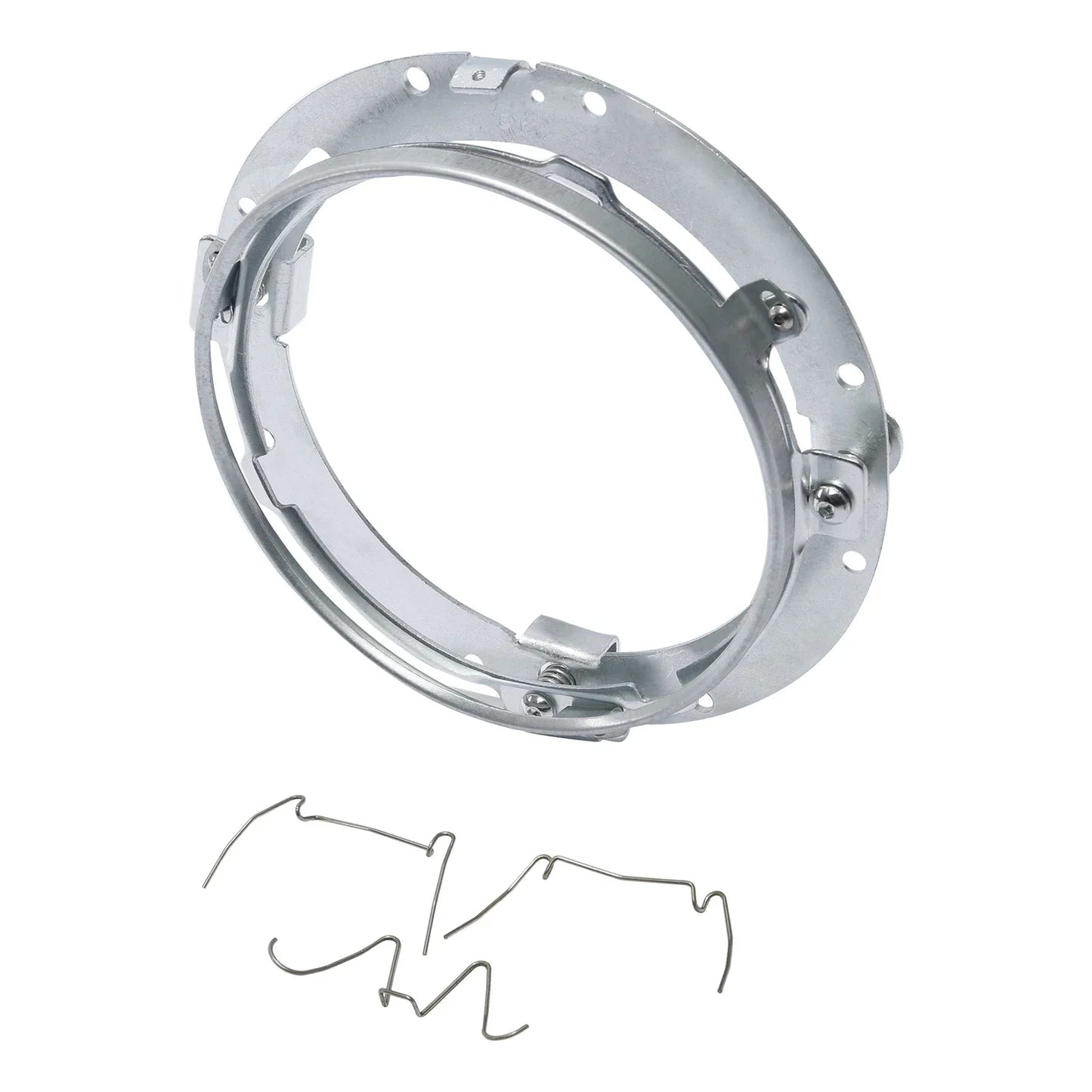 7" Front HID LED Headlight Lamp Mounting Ring for Harley Touring Softail