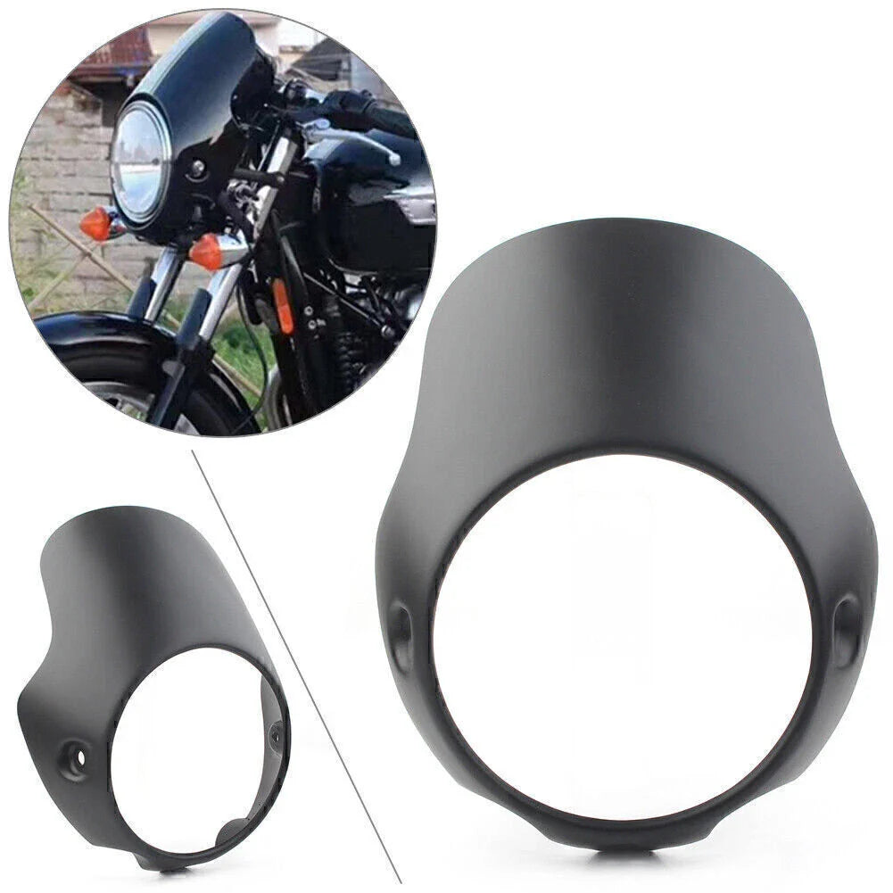 7" Matte Black Front Headlight Fairing Cover for T100 T12