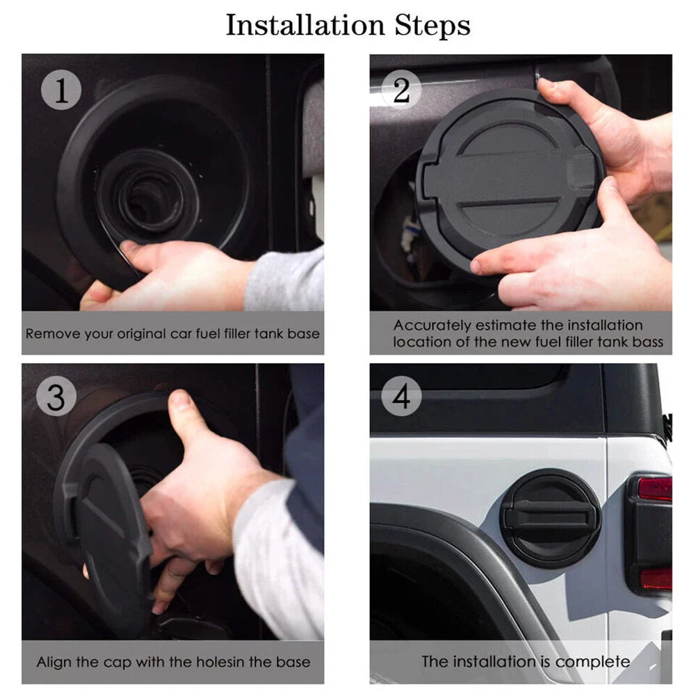 Fuel Tank Door Cover for Jeep Wrangler JL Gladiator JT (2018-2023)