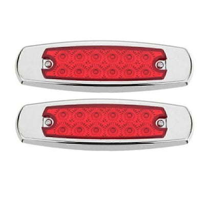 Red 12 LED Sealed Side Marker Clearance Lights for Trailer