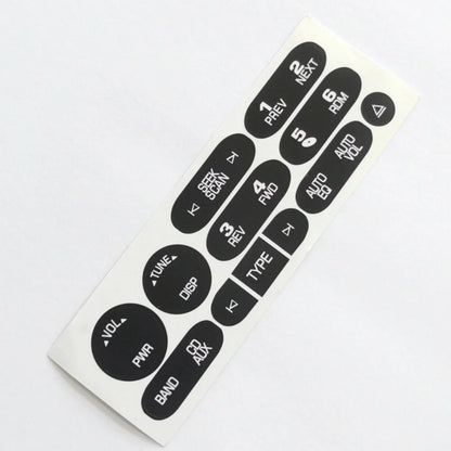 Radio Button Repair Decal Sticker for 2002-2006 Cadillac Isuzu Black