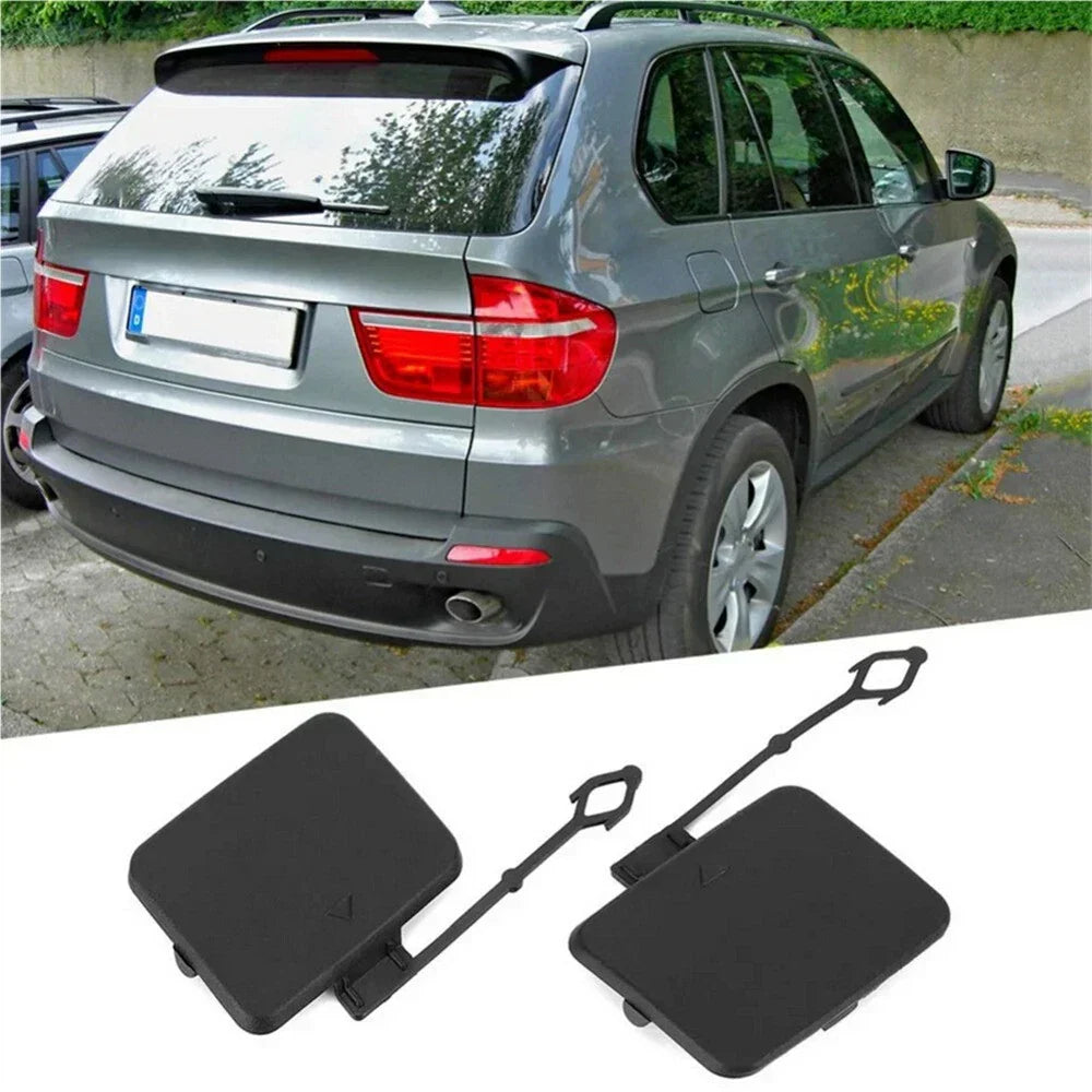 Rear Bumper Tow Eye Hook Covers for BMW X5 (2007-2013)  Left & Right
