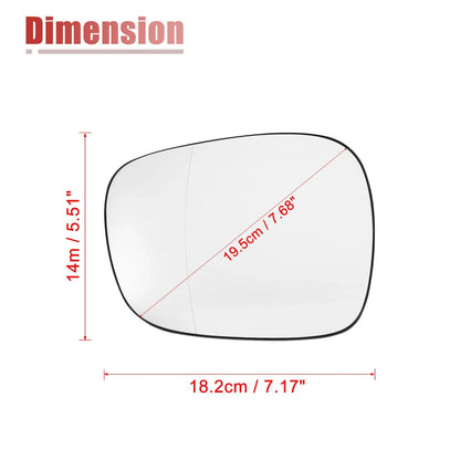 Rear View Mirror Glass Left Heated with Backing Plate for BMW X3
