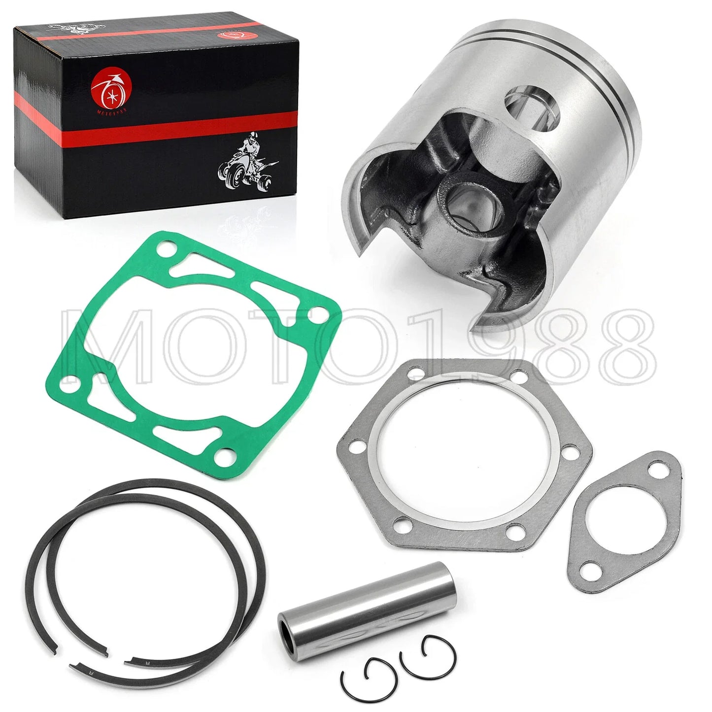 Piston Ring & Gasket for EZGO 2 Cycle Gas Golf Cart Standard Bore (1976–1988)