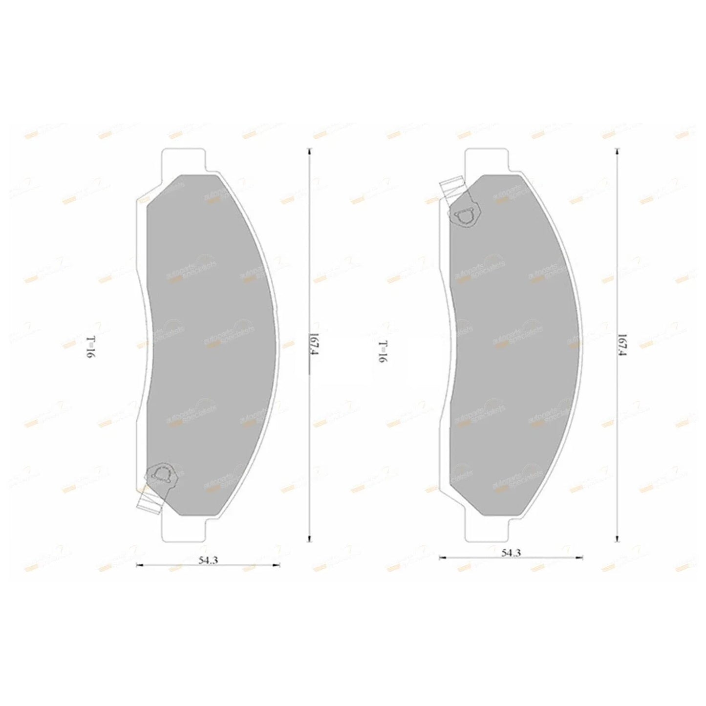 Front Disc Brake Pads Set for Isuzu D-Max (2008-2020)