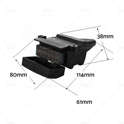 12 Pin Flat Female Socket for Trailer Connector Car Caravan