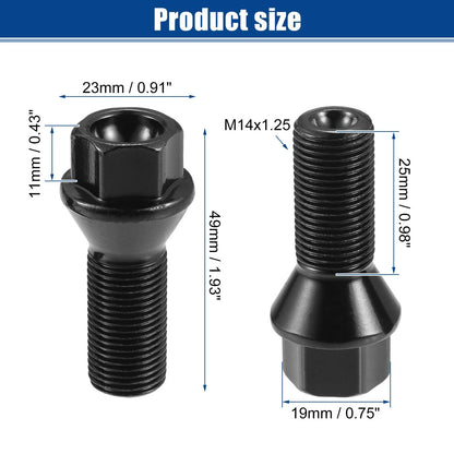 20 Pcs M14x1.25 Vehicle Wheel Lug Bolt Nut for BMW E46 325 E90