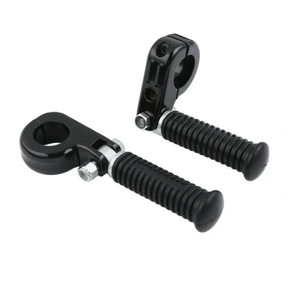 1 1/4" Black Highway Engine Guards Crash Bar Foot Pegs