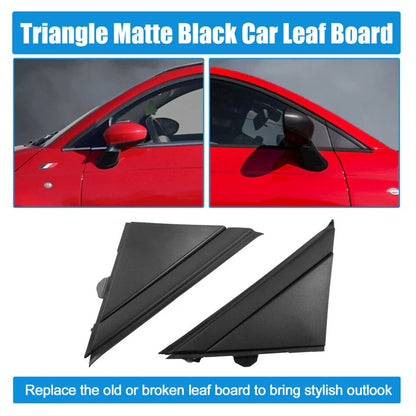 Left Right Wing Mirror Corner Covers Matte Black for Fiat 500 (2012-2019)