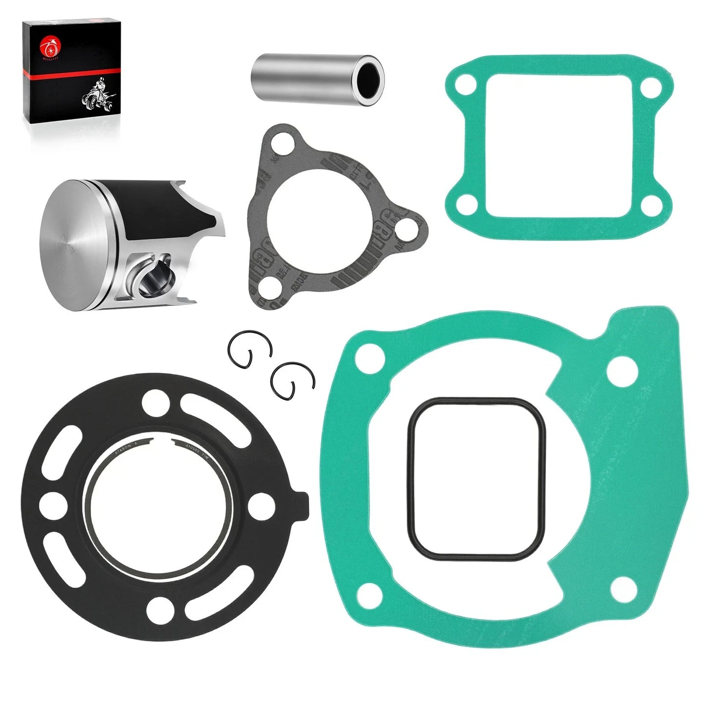 Piston w/ Ring Kit Gaskets Top End Rubuild Kit for Honda CR80R (1992–2002)