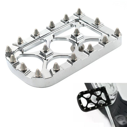 CNC Silver Brake Pedal Pad for Harley Softail Touring Electra Road Glide