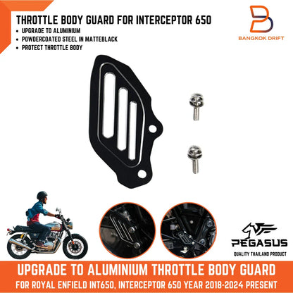 Throttle Body Guard Black Aluminium for Royal Enfield Interceptor 650