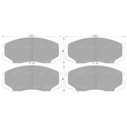 Front Disc Brake Pad Set for Mitsubishi Lancer (1992 - 2004)