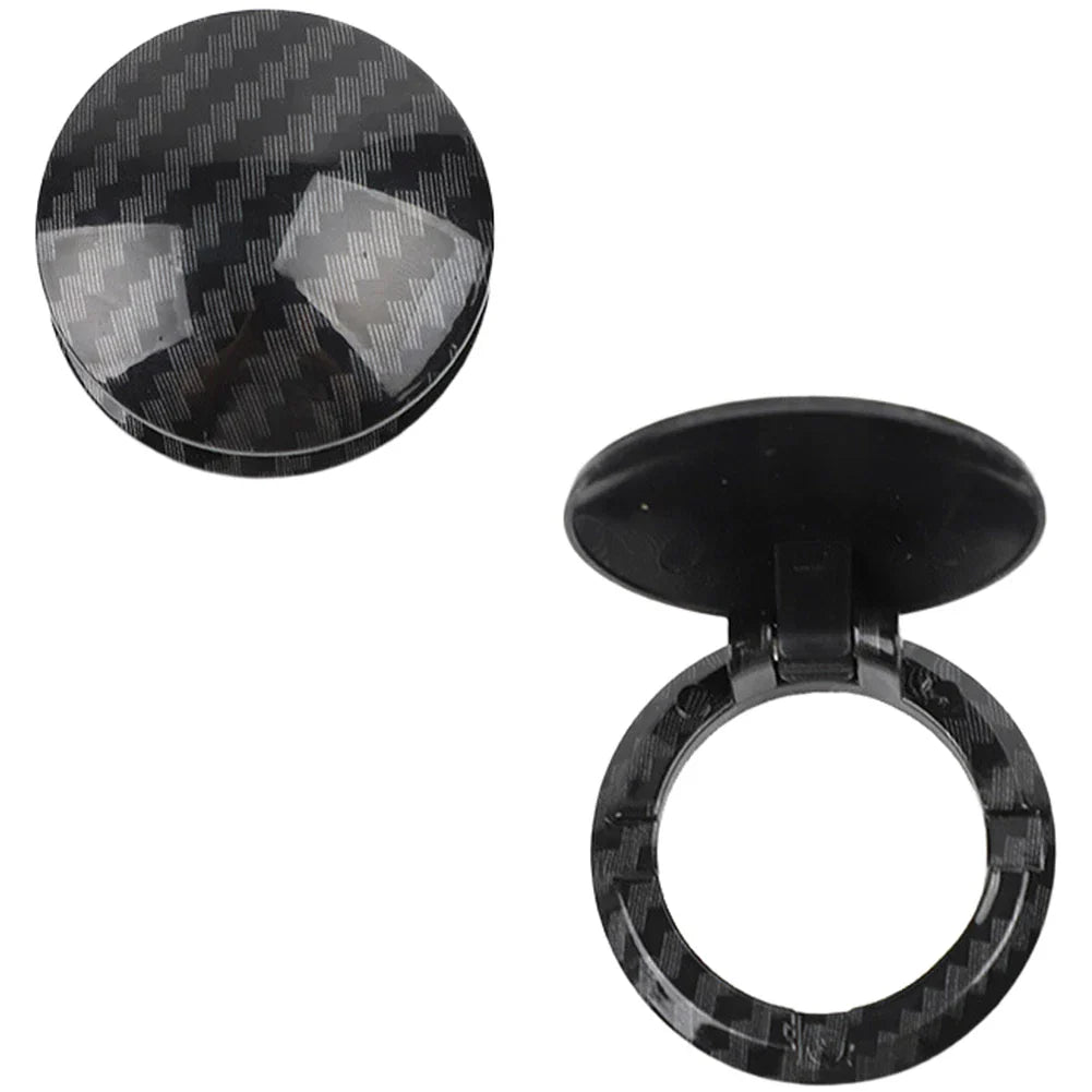 Carbon Fiber Cover Sticker for Car Engine Start Stop Button Dashboard