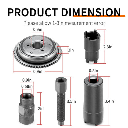 Starter Clutch Flywheel Puller Nut Tool Kit for GY6 Scooter (2000–2015)