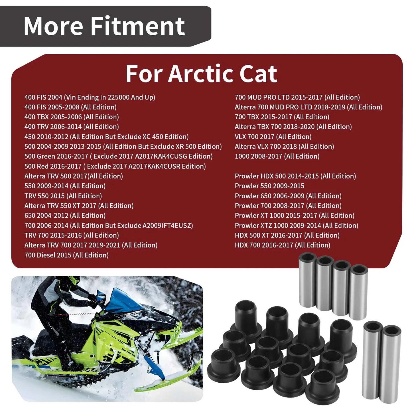 Rear Suspension Bushing Collar for Arctic Cat 400 FIS TBX TRV (2004–2014)