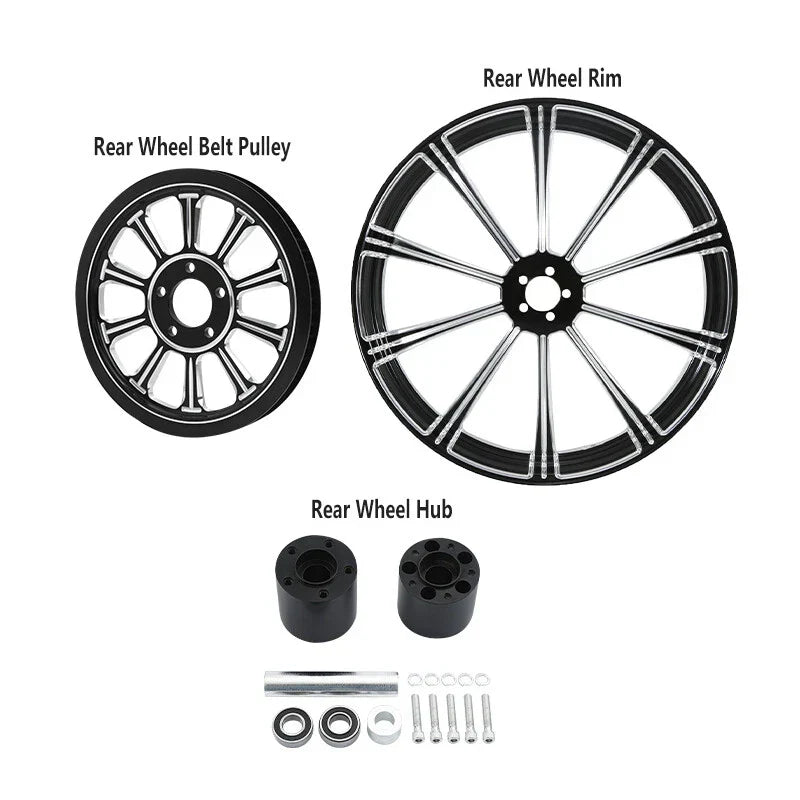 18" Wheel Rim Hub Pulley Sprocket for Harley Street Glide (2009-2023)