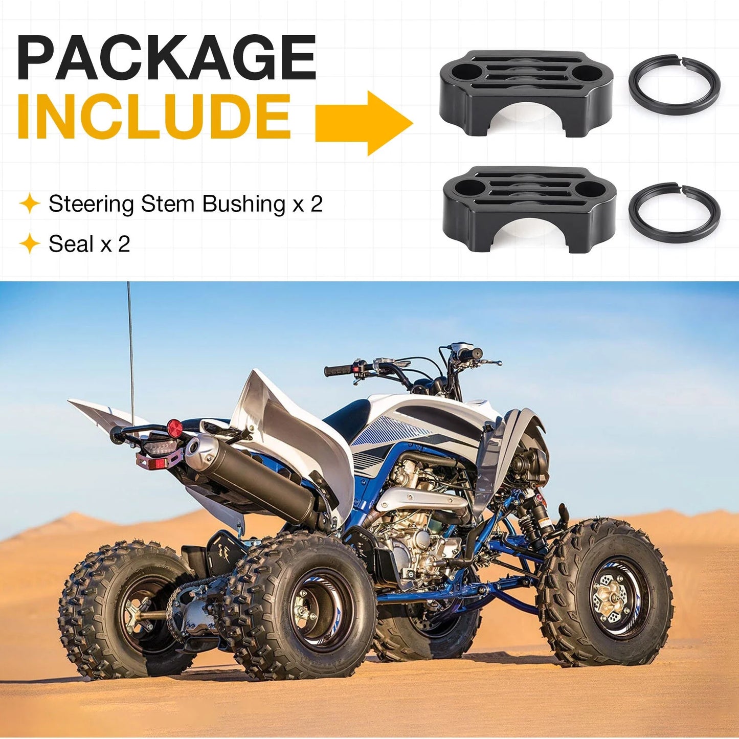 Steering Stem Bushing and Seal Kit for Yamaha YFZ450R SE (2009–2013)