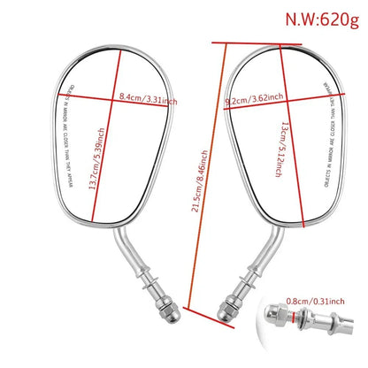 Black Motorcycle Rear View Side Mirrors for Harley Davidson