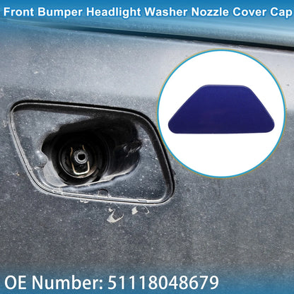 Washer Nozzle Cover Cap Front Left for BMW 528i (2011-2016) Dark Blue